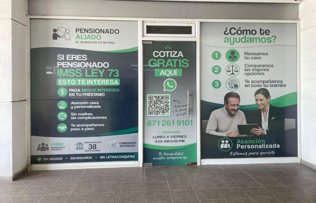 Oficina de atención a pensionados del IMSS en Torreón, Coahuila